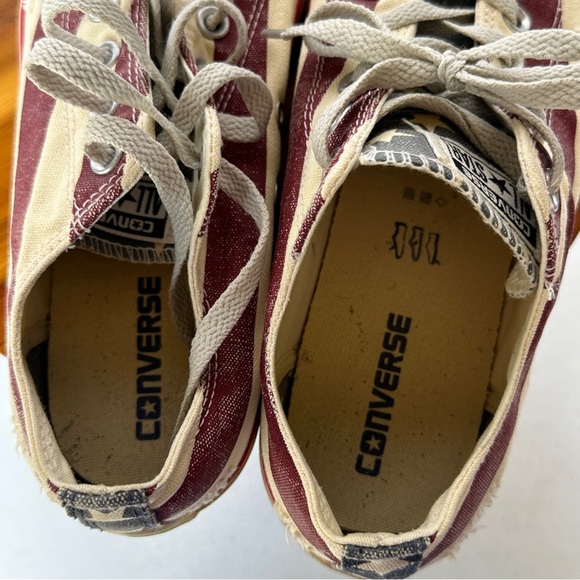 Rare Converse Distressed Aged Look Patriotic Sneakers Mens Size 8 Sz 9.5 Womens - Picture 7 of 8